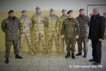 Policajn zabezpeenie slvnostnho ceremonilu rozlky s jednotkou odchdzajcou do opercie UNFICYP 